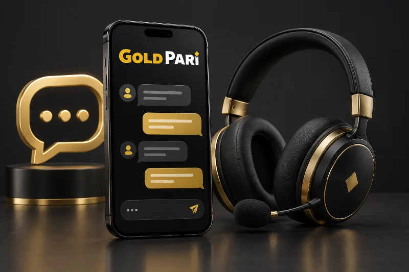 Headset and Gold Pari support chat